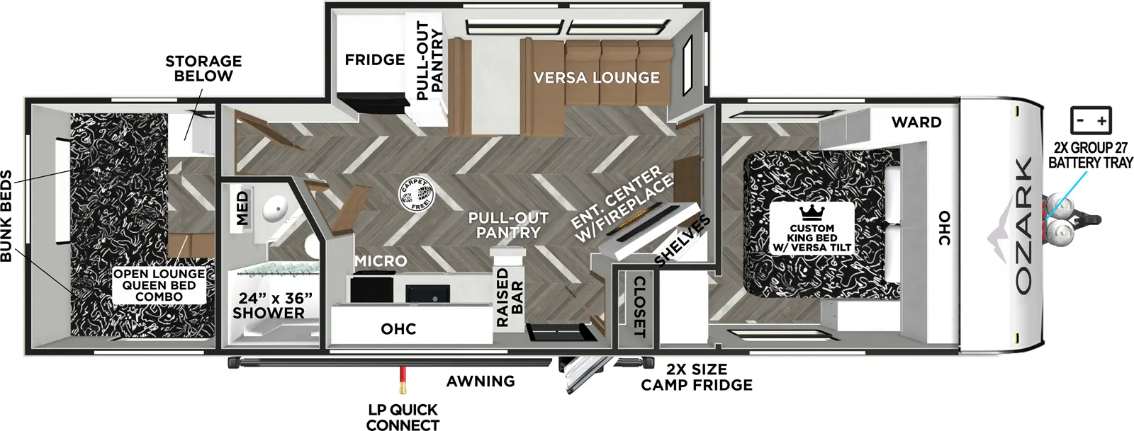 Ozark 2890BHK Floorplan